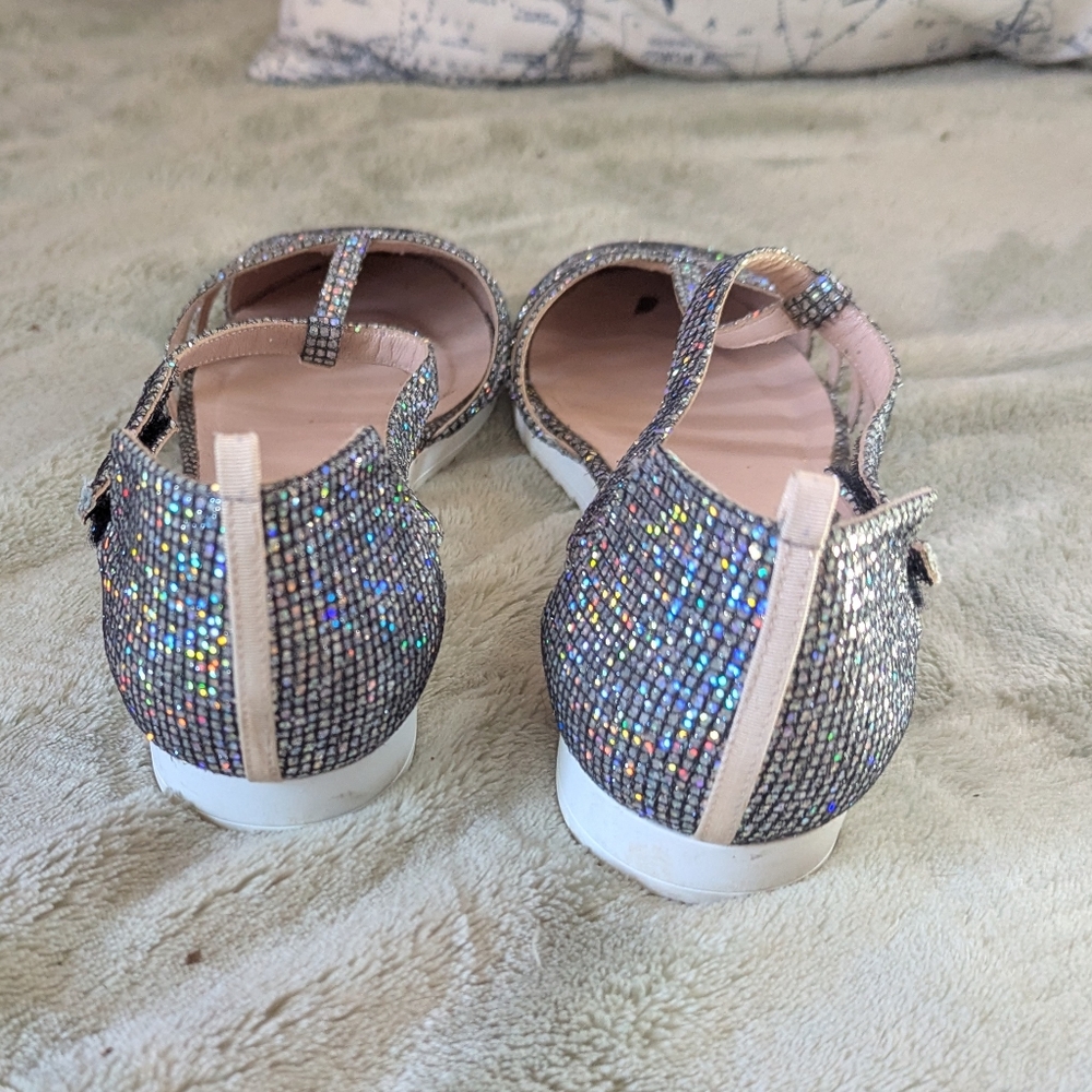 SJP Glitter Sneaker Carrie Flats - Picture 3 of 8